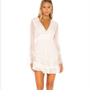 HEMANT & NANDITA Cleo Mini Dress in White XS. Pristine Condition.